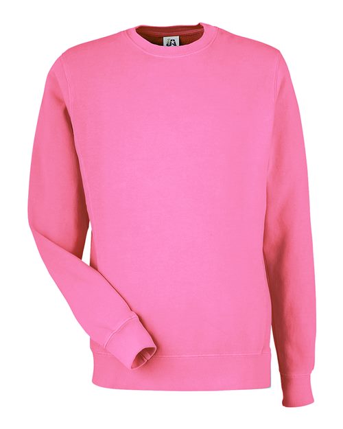 J. America - Unisex Pigment-Dyed Fleece Crewneck Sweatshirt - 8731