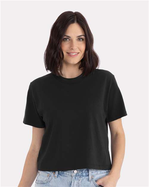 Next Level - Camiseta de corte cuadrado de peso pesado para mujer - 7610
