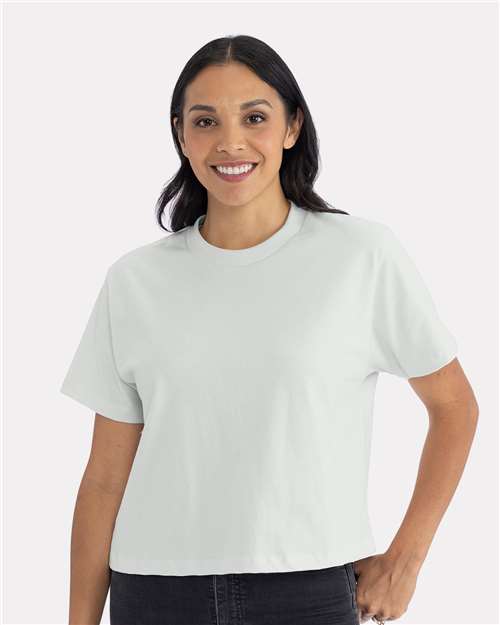Next Level - Camiseta de corte cuadrado de peso pesado para mujer - 7610