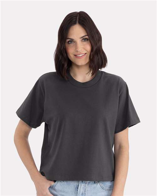 Next Level - Camiseta de corte cuadrado de peso pesado para mujer - 7610