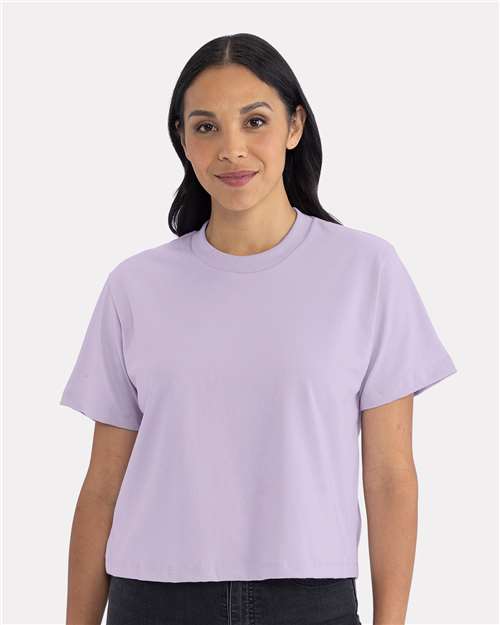 Next Level - Camiseta de corte cuadrado de peso pesado para mujer - 7610