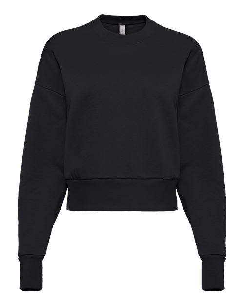 Next Level - Sudadera de cuello redondo de tejido grueso para mujer - 9087