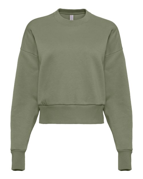 Next Level - Sudadera de cuello redondo de tejido grueso para mujer - 9087