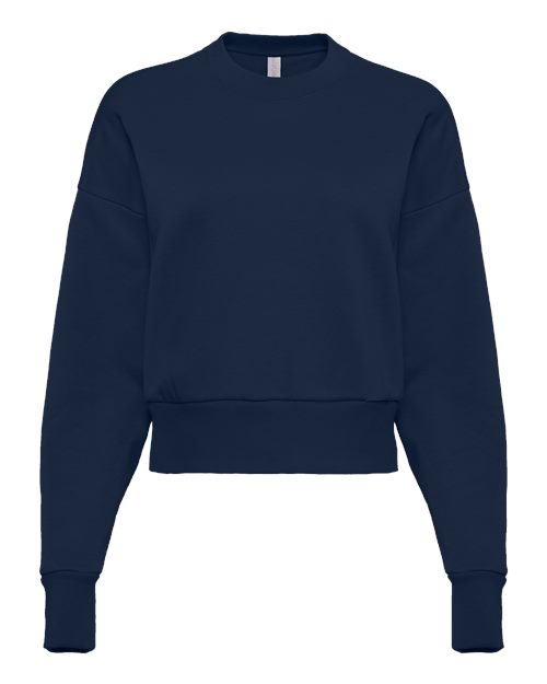 Next Level - Sudadera de cuello redondo de tejido grueso para mujer - 9087