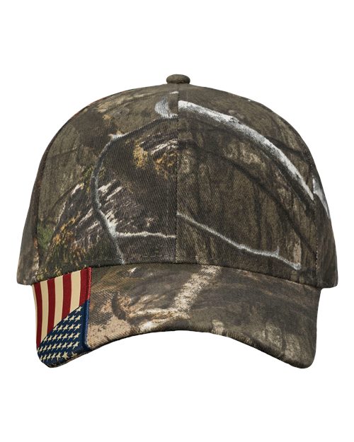 Kati - Camo Woven USA Flag Cap - LC350