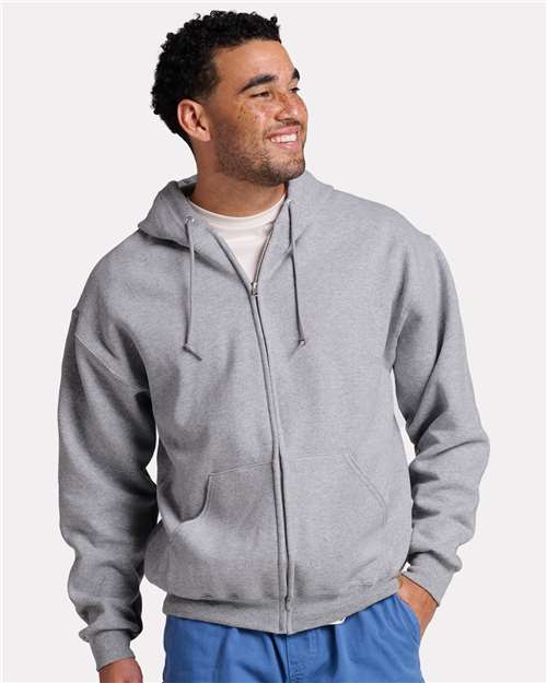 JERZEES - Unisex Rugged Full-Zip Hooded Sweatshirt - Z12MR
