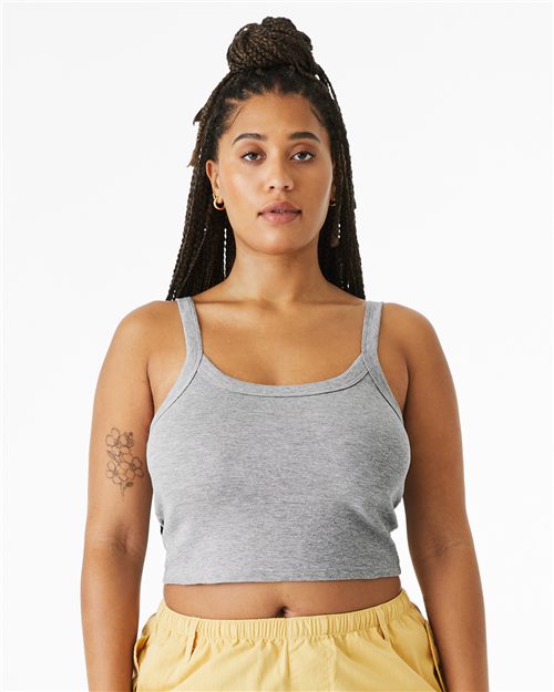 BELLA + CANVAS - Top de tirantes finos con microcanalé para mujer - 1012