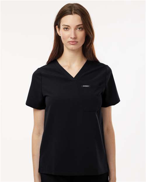 Jaanuu - Women's Rhena Essential 1-Pocket Scrub V-Neck Top - W10001