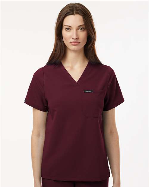 Jaanuu - Women's Rhena Essential 1-Pocket Scrub V-Neck Top - W10001