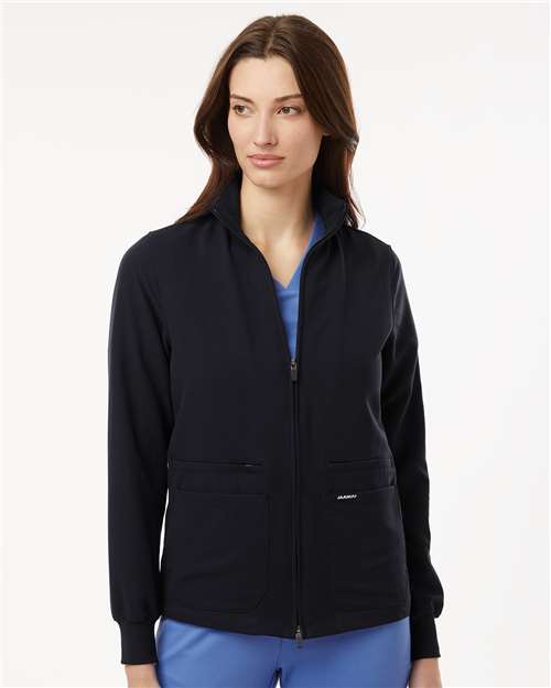 Jaanuu - Women's Ceri Essential Full-Zip 6-Pocket Scrub Jacket - W60001