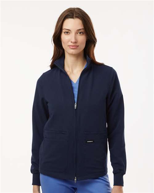 Jaanuu - Women's Ceri Essential Full-Zip 6-Pocket Scrub Jacket - W60001