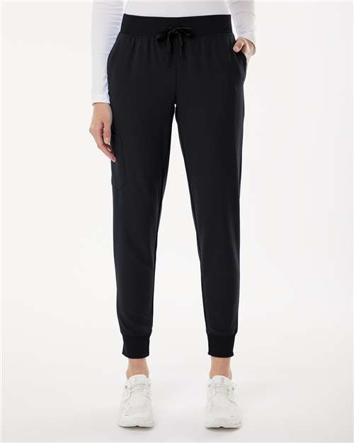 Jaanuu - Women's Petite Sizes Silex Knit-Waist Scrub Joggers - W20003P