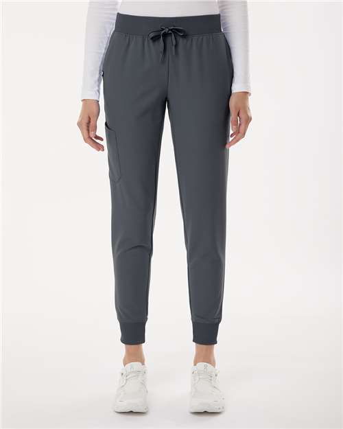 Jaanuu - Women's Petite Sizes Silex Knit-Waist Scrub Joggers - W20003P