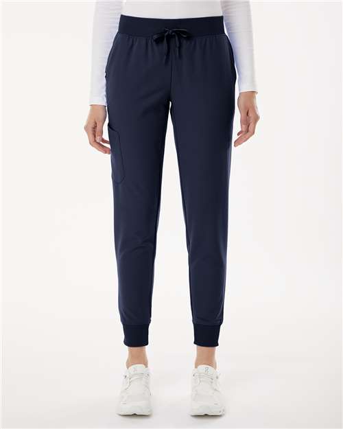 Jaanuu - Women's Petite Sizes Silex Knit-Waist Scrub Joggers - W20003P