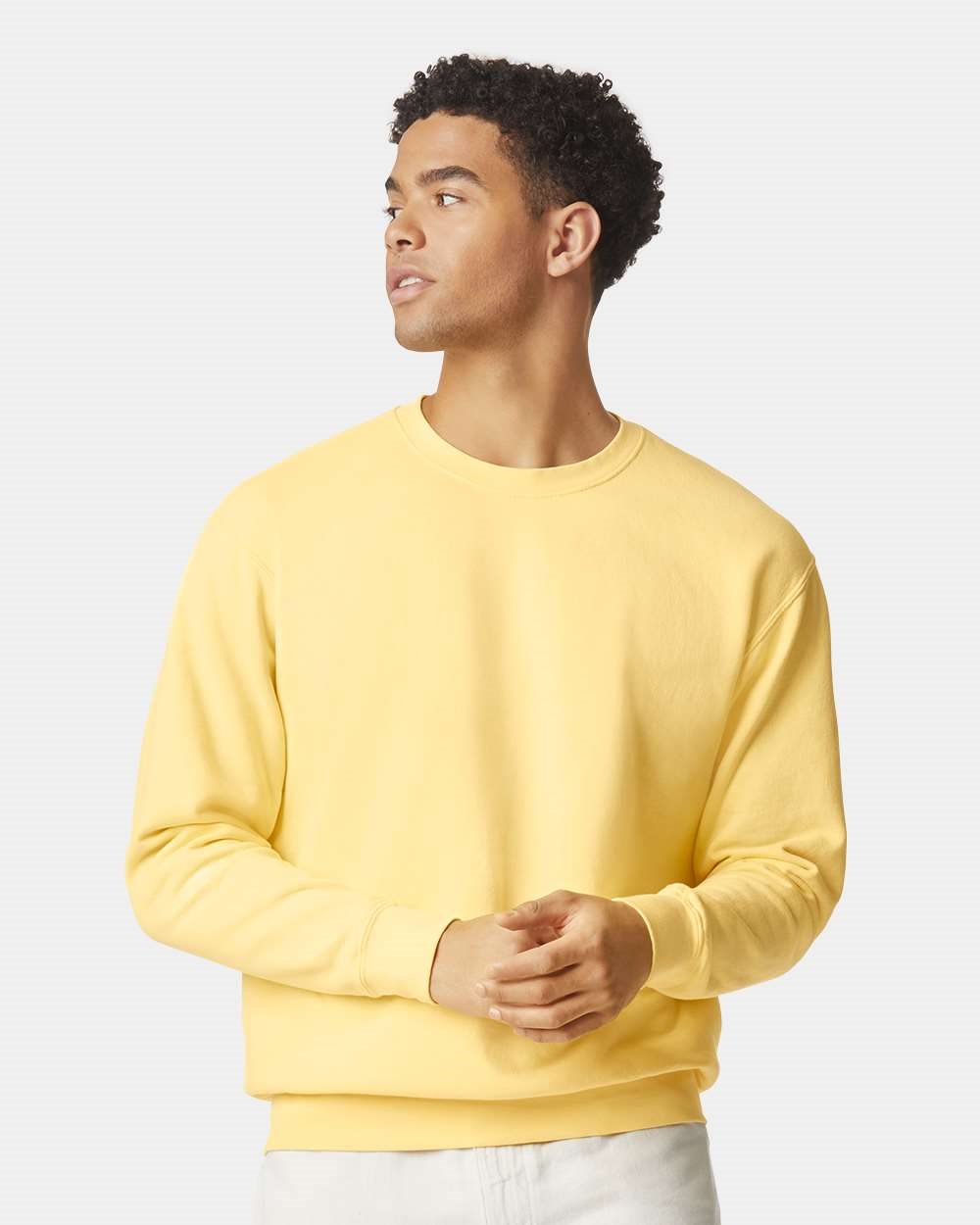 Sudadera unisex de polar ligero con cuello redondo y teñido en prenda - Comfort Colors - 1466