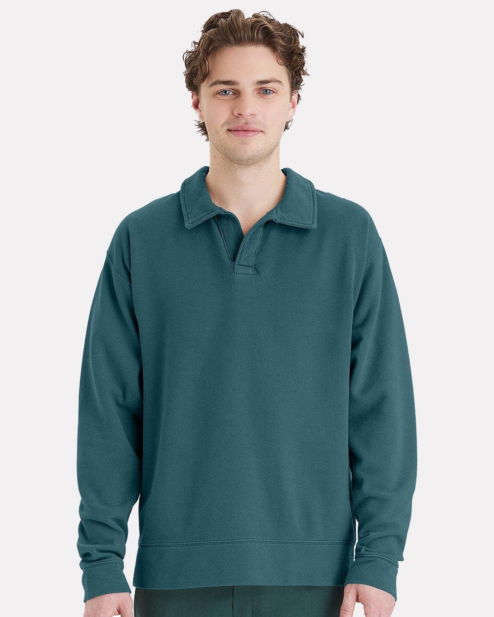 ComfortWash by Hanes - Sudadera unisex con cuello polo teñido - GDH490