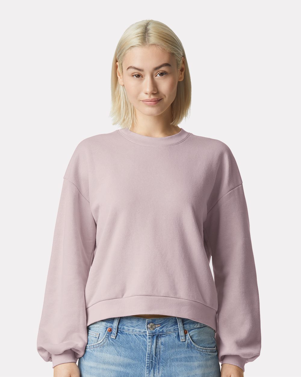 American Apparel - Sudadera de cuello redondo de polar ReFlex para mujer - RF494