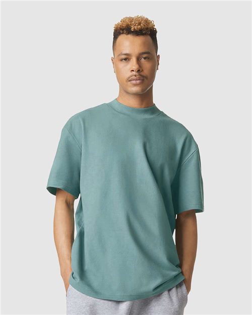 American Apparel - Unisex Pique Mock Neck Tee - 1PQ