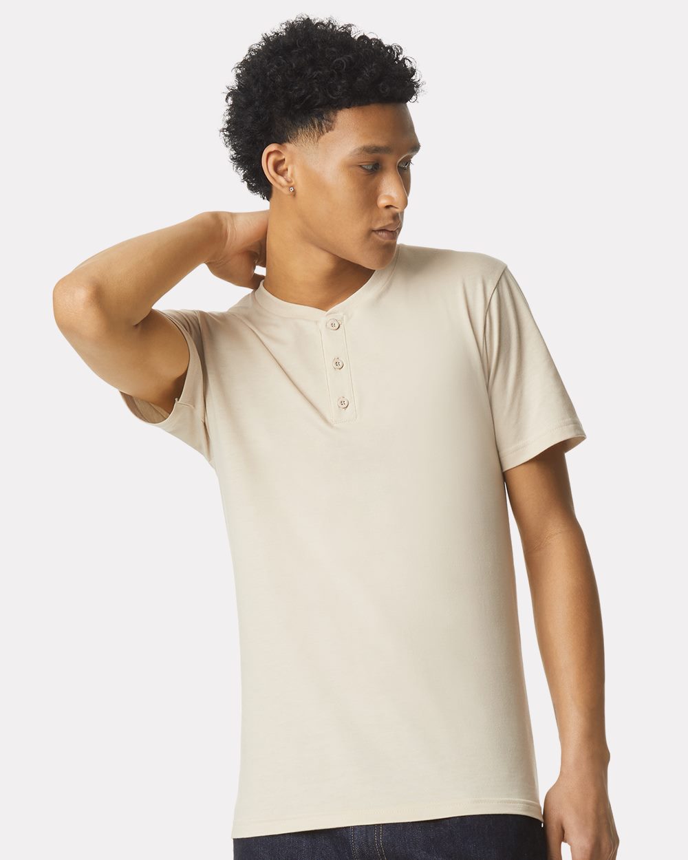 American Apparel - Unisex CVC Henley Tee - 2004CVC