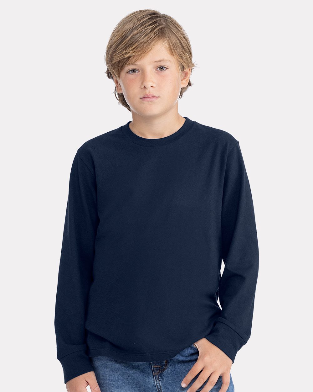 Next Level - Camiseta juvenil de algodón de manga larga - 3311