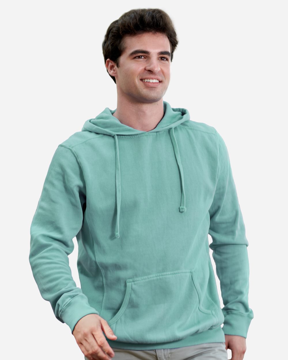 J. America - Sudadera unisex con capucha de polar teñido con pigmentos - 8730
