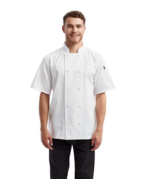 Artisan Collection by Reprime - Unisex Short Sleeve Recycled Chef Coat - RP656