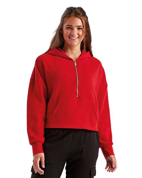 TriDri - Sudadera con capucha y media cremallera Alice para mujer - TD077