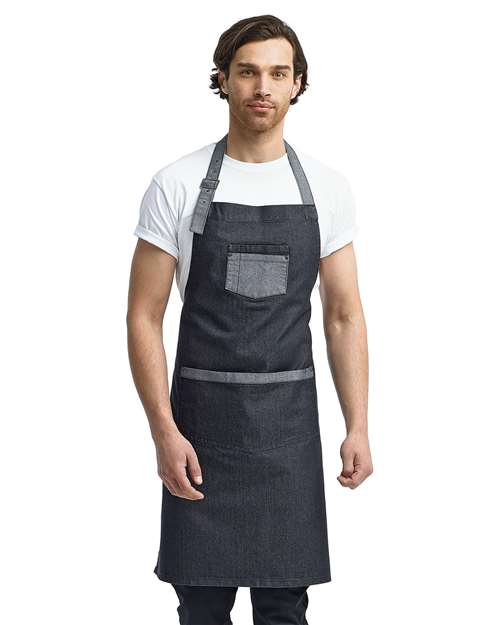 Artisan Collection by Reprime - Domain Contrast Denim Bib Apron - RP127