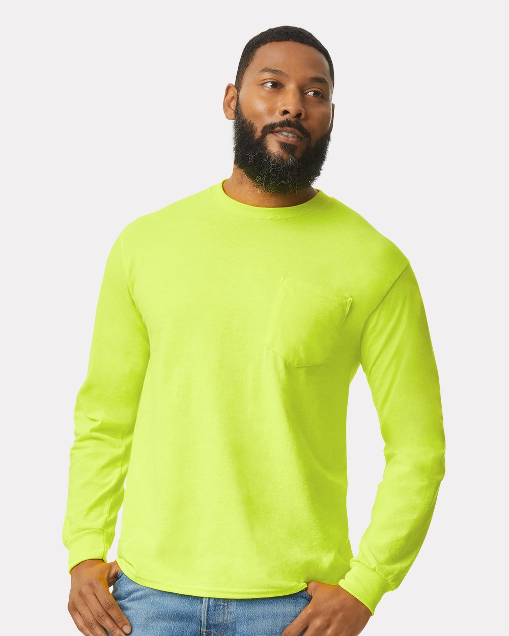 Gildan - Camiseta unisex de manga larga con bolsillo Ultra Cotton® - 2410