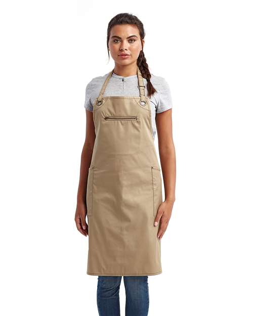 Artisan Collection by Reprime - Barley Contrast Stitch Recycled Bib Apron - RP121