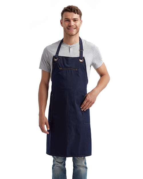 Artisan Collection by Reprime - Barley Contrast Stitch Recycled Bib Apron - RP121