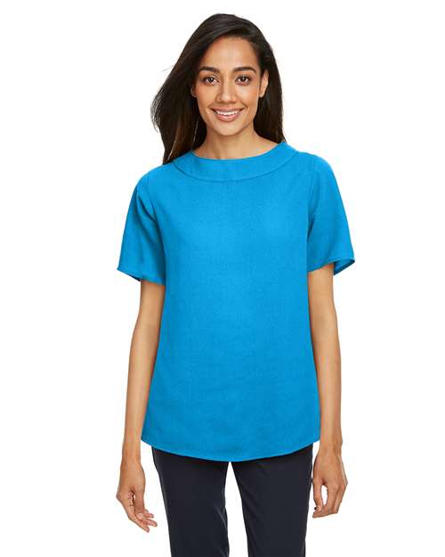 Devon & Jones - Blusa de cuello barco Perfect Fit™ para mujer - DP613W