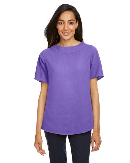 Devon & Jones - Blusa de cuello barco Perfect Fit™ para mujer - DP613W