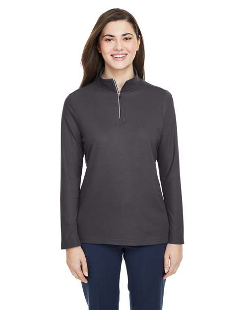 CORE365 - Jersey de piqué con cremallera de un cuarto Fusion ChromaSoft™ para mujer - CE405W