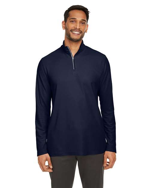 CORE365 - Jersey de piqué con cremallera de un cuarto Fusion ChromaSoft™ para hombre - CE405