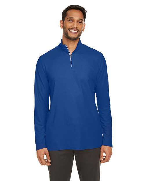 CORE365 - Jersey de piqué con cremallera de un cuarto Fusion ChromaSoft™ para hombre - CE405