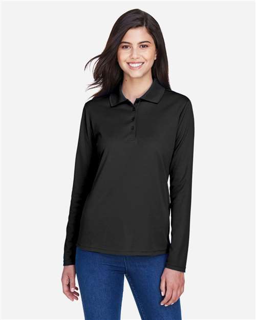 CORE365 - Polo de piqué de manga larga Pinnacle Performance para mujer - 78192