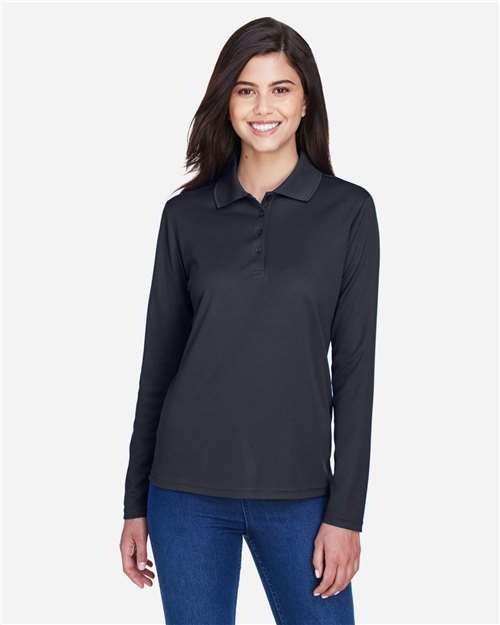CORE365 - Polo de piqué de manga larga Pinnacle Performance para mujer - 78192