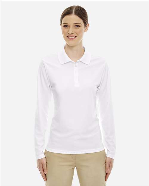 CORE365 - Polo de piqué de manga larga Pinnacle Performance para mujer - 78192