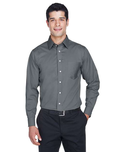 Devon & Jones - Men's Crown Collection® Solid Stretch Twill Woven Dress Shirt - DG530