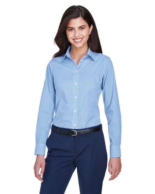 Devon & Jones - Women's Crown Collection® Gingham Check Woven Dress Shirt - D640W