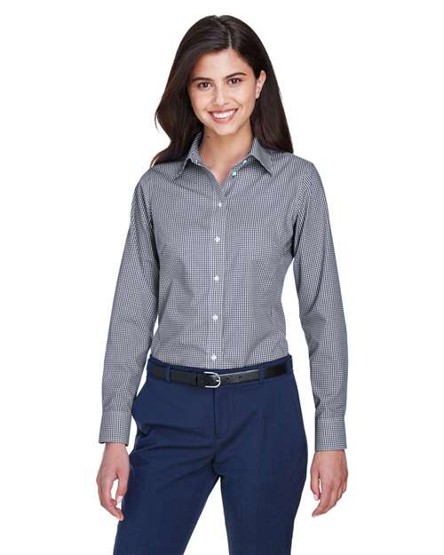 Devon & Jones - Women's Crown Collection® Gingham Check Woven Dress Shirt - D640W