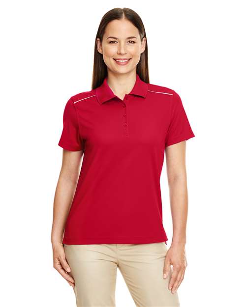 CORE365 - Polo de piqué de alto rendimiento para mujer con ribetes reflectantes - 78181R