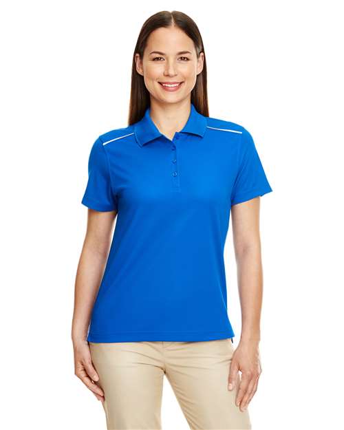 CORE365 - Polo de piqué de alto rendimiento para mujer con ribetes reflectantes - 78181R