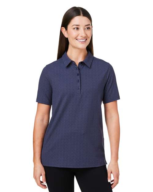 Devon & Jones - Polo geométrico Crownlux Performance® para mujer - DG101W