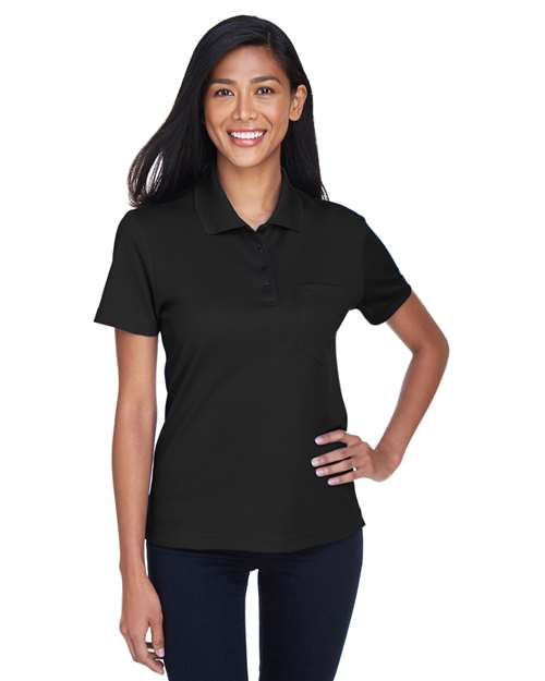 CORE365 - Polo de piqué Origin Performance con bolsillo para mujer - 78181P