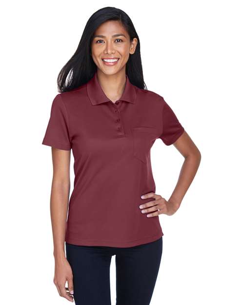 CORE365 - Polo de piqué Origin Performance con bolsillo para mujer - 78181P
