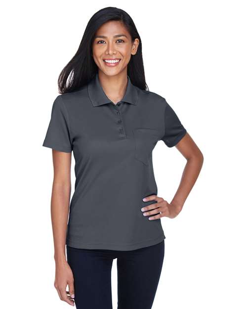 CORE365 - Polo de piqué Origin Performance con bolsillo para mujer - 78181P