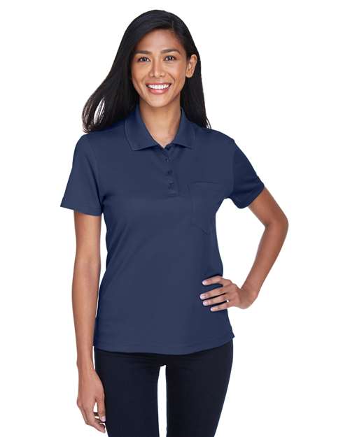 CORE365 - Polo de piqué Origin Performance con bolsillo para mujer - 78181P