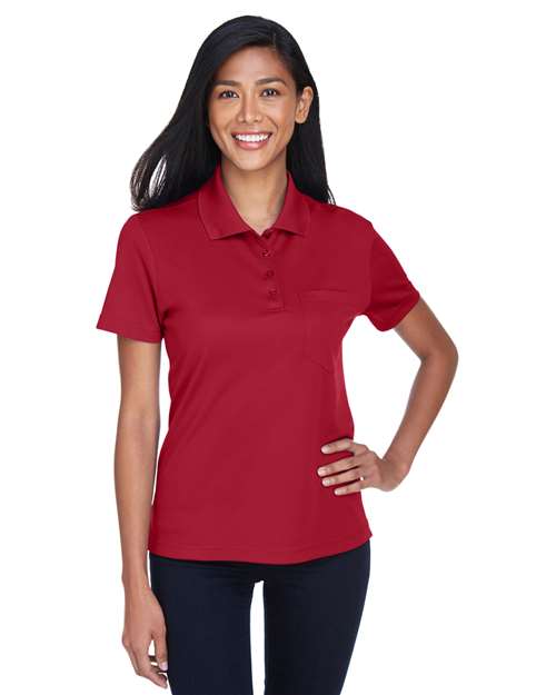 CORE365 - Polo de piqué Origin Performance con bolsillo para mujer - 78181P